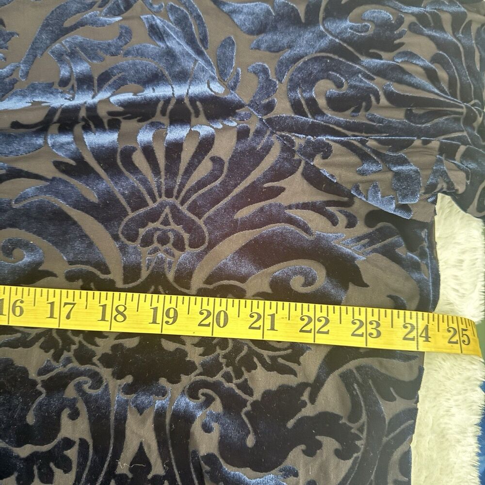 Karen Kane Top Women’s 2X Blue Velvet Burnout Plus Paisley Floral 3/4 Sleeve - Picture 8 of 9